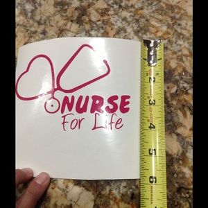 Nurse for life vinyl decal